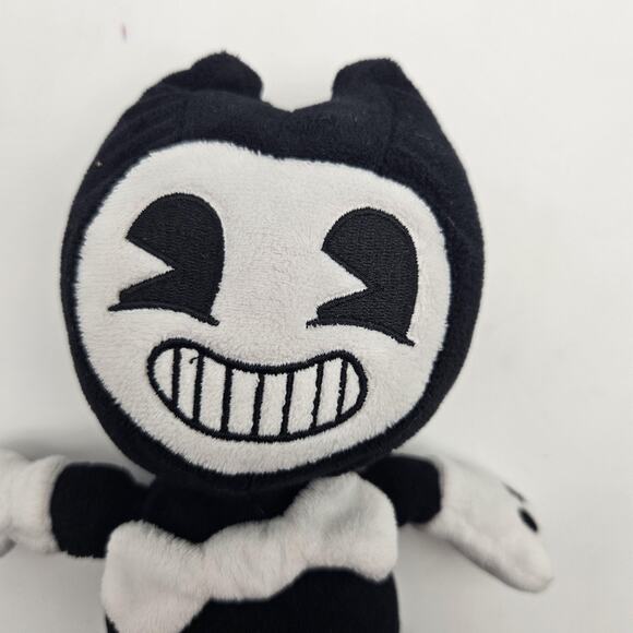 Bendy and the Ink Machine Bendy Plush Stuffed Toy Black White Smiling Doll Gift - Picture 2 of 7